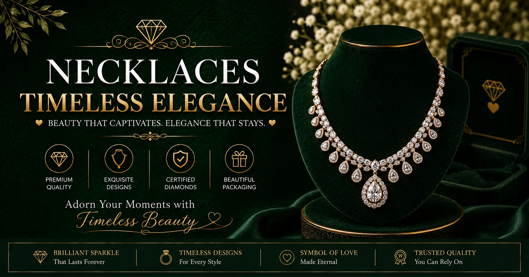Luxury diamond and gold necklaces collection from StuddedBay showcasing timeless elegance and premium craftsmanship